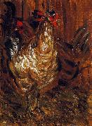 Jozsef Rippl-Ronai, Cock and Hens